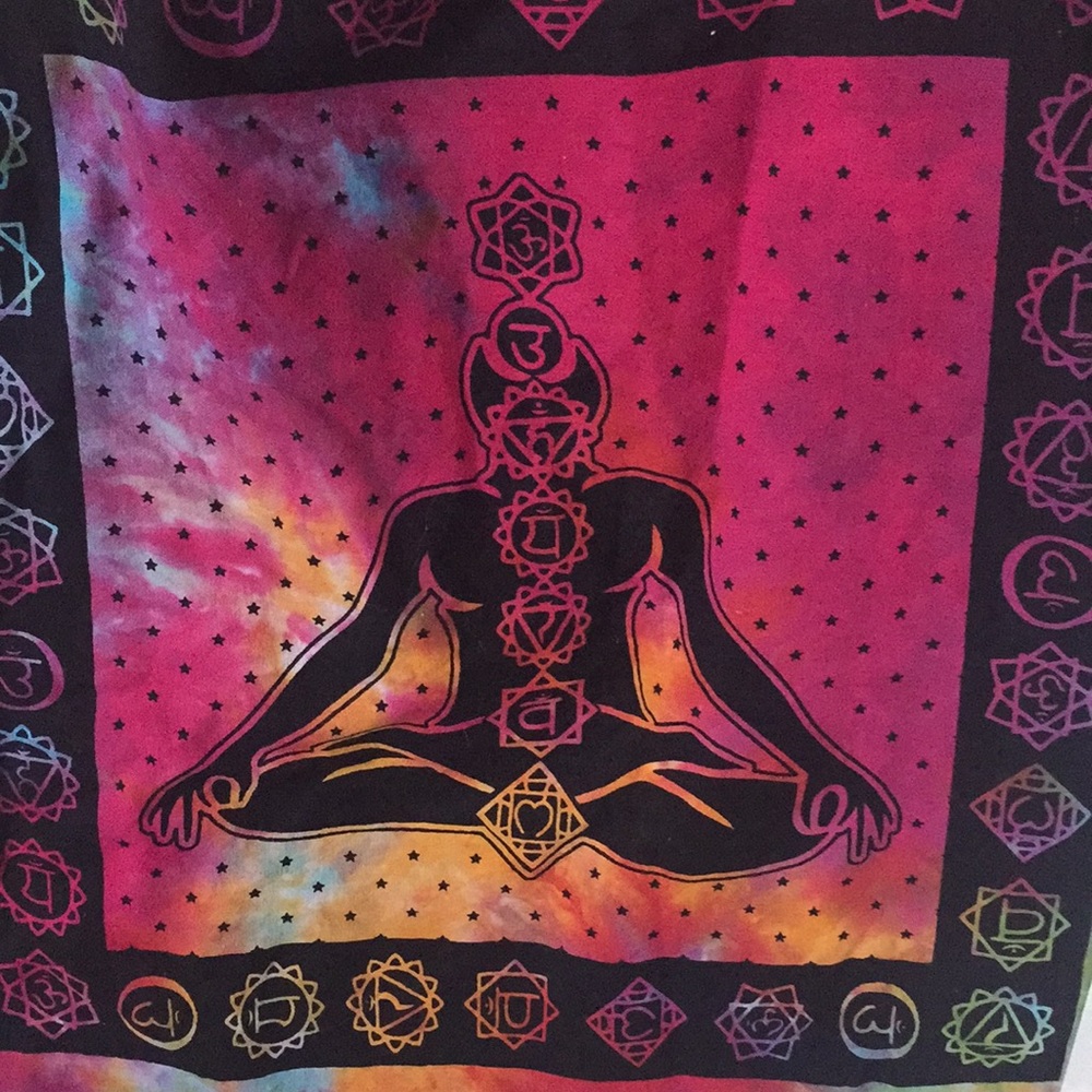 New Chakra yoga tiedye bag shopper cotton hippie
